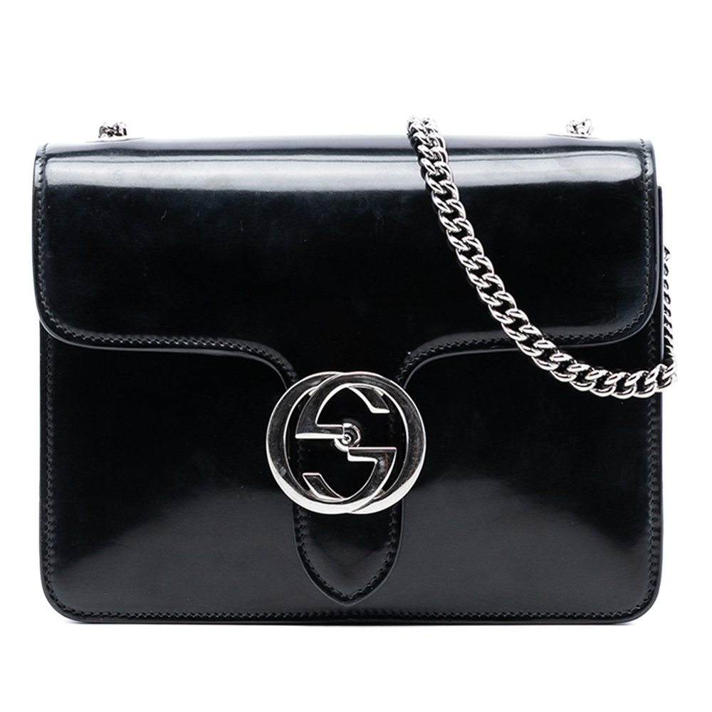Pre-Loved Gucci Small Polished Calfskin Interlocking G Dollar Crossbody - Picture 1 of 7